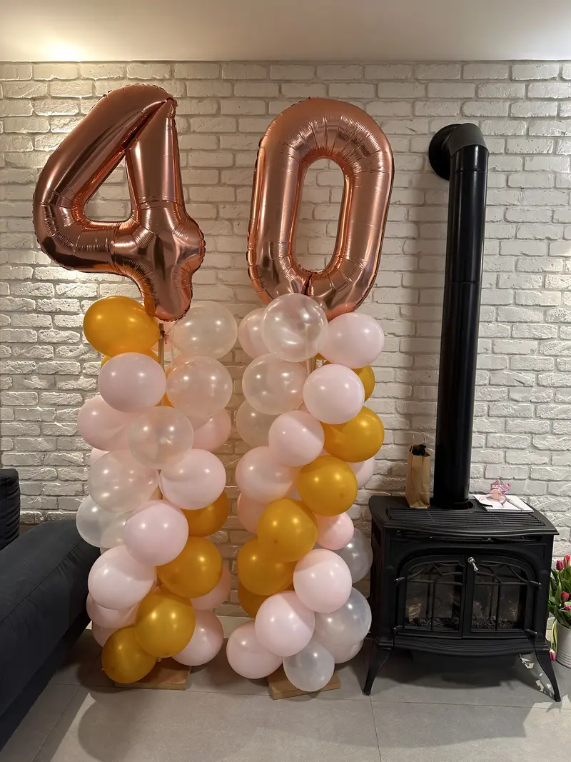 בלוני 40 ביום הולדת עם מסיבת אוזניות